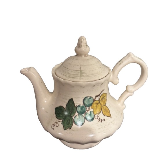 Metlox Pottery Vernon Ware Vineyard Teapot Excellent 4 Cup Tea Coffee Pottery - Picture 6 of 6